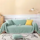 HANDONTIME Couch Covers for Sectional Sofa l Shape Light Green Cute Sofa Cove...