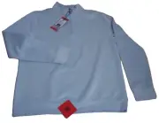 New Hickey Freeman Baby Blue Striped Long Sleeves Casual Shirt Size M