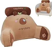 Reading Pillow - Back Support Pillow with Detachable Cover | Cuddle Cushion Backrest Rest Pillow | Plush Velvet Capybara Wedge Backrest with Neck & Arm Support for Bed, Sofa and Car