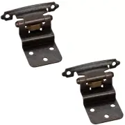 (4PK) HARDWARE ANTIQUE COPPER 3/8" INSET SEMI-CONCEALED FRAME CABINET HINGES *C7