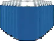 CURRENT CO. Blank Beer Can Cooler Sleeves (60-Pack) Soft Insulated Coolies - HTV Friendly Koolies in Bulk for Cans & Bottles Coolie Blanks Vinyl Projects Wedding Favors (Blue)