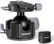 NEEWER 44mm Low Profile Ball Head Tripod Head, Heavy Duty CNC Aluminum Alloy with Double 360° Panorama & 1/4” Screw Arca Type QR Plate for DSLR Camera, Camcorder, Tripod, Monopod, Max Load: 55lb/25kg