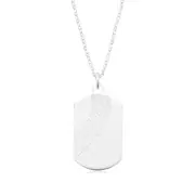 Sterling Silver Engraved Tyre Dog Tag Pendant