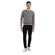 Replay Mens Crew Knitwear Crewneck Pullover In Cotton & Cashmere Grey