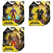 Lot of 3 DC Black Adam Movie 4" Action Figure Hawkman, Black Adam &Atom Smasher.