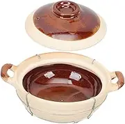 Luxshiny Casserole Pot Cooking Stew Pot with Handle for Soup Noodles and Rice Dishes Kitchen Cookware for Home Use