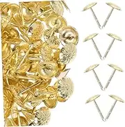COMNESTBI 300Pcs Vintage Upholstery Tacks Decorative Furniture Nails for Sofas Chairs and Beds Retro Flower Design for Home and Craft Projects