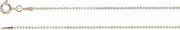 [JewelryWeb] 14k Rose Gold 1mm Bead Charm Pendant Necklace Chain Jewelry for Women - Length Options: 41 46 51