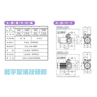 含稅【鋐宇泵浦技研館】木川 KQ800IC 1HP 電腦變頻 恆壓 加壓泵浦 加壓機