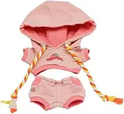 niannyyhouse 8 Inch Plush Doll Clothes Strawberry Suits Hooded Pants 8 Inch Doll Accessories (Pink)