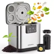 4L Electric Composter for Kitchen: Indoor Smart Quick Composting Machine with...