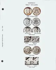 Kennedy Halves 2003 -Date ***CDI Insert & Data Pages*** Fits Whitman 1974