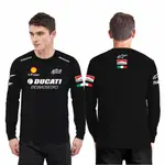 DUCATI RACING TEAM DISTRO T 恤長袖 DUCATI MOTOGP T 恤長袖羅紋橡膠末端