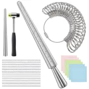 Ring Sizer Measuring Tool, Ring Sizing kit with Rubber Hammer, Jewelry