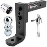 Spartan 4000KG Adjustable Height Tow Bar Hitch 50mm Ball Towbar Drop Mount Trailer