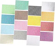 GETAJGHSD 16 Sheets of Small Round Dot Stickers Sticky Dot Labels for Sorting Coding and Decor