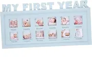 Totority Smooth Material Baby Photo Frame Newborn Shower Present 12 Months Baby Growth Record Baby Keepsake