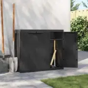 Outdoor Storage Cabinet Garden Patio Sheds Tool Shelf Cupboard Black 97x37x85cm