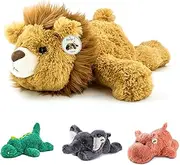 16" | 2 Pounds Yellow Lion Weighted Stuffed Animals,Sensory Comfort Plush Throw Pillow Toy,Soft for Home & School,Kawaii Plushies Hugging Toy Gifts for Kids & Adults (Lion, 16 inch 2 Pounds)