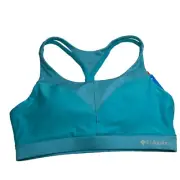 Columbia Women's Sports Bra High Empact Teal Removable Padded Size L