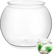 COSMEVIVI Transparent Round Fish Tank Betta Tank LED Fish Tank Light Bubbler Feeder Accessories Fish Decor Small Fish Tank Vacuum Clear Fish Tank Round Fish Terrarium Heater UV The Pet White