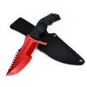RED Fixed Blade Full Tang Knife Hunting Outdoors EDC Collectors Hunting knife
