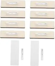 SHINEOFI Blank Identification Tags 10pcs DIY Wooden Name Tags with Pins for Events