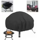 All Weather Round FirePit Cover Heavy Duty Protection for Outdoor BBQ Grill