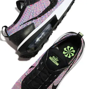 Nike 休閒鞋 Air Max Flyknit Racer 女鞋 紫粉 黑 編織 氣墊 彩色 DM9073-300