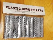 Vintage Plastic Mesh Rollers Pins NOS