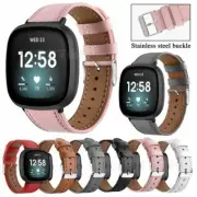 New Leather Watch Band Wrist Strap Wristband For Fitbit Versa 3 / Fitbit Sense