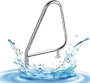 Swimming Pool Handrails-Easy Mount Hand Grab Rail 304 Stainless Steel Pool Slides Railing for Indoors and Outdoor Pools (Thickness 1mm)
