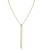 Roberto Coin 18K Yellow Gold Love In Verona Diamond Cluster Lariat Necklace, 23