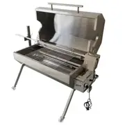 Dual Fuel Spit Roaster 1000 - 30kg Capacity - Flaming Coals