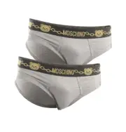 2 SLIP MOSCHINO UNDERWEAR Man Sz. M 47798123 489 Grey