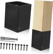 Adjustable Mailbox Post Protector Kit 1 Set Metal Post Protector Fence Post Cap Rust-Resistant Elegant Design