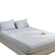 Catzon Cotton Sheets Mattress Dustproof Protective Cover Fabric Bedding-HazeGrey