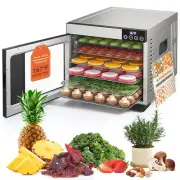 Food Dehydrator for Jerky, 700W Commercial Dehydrator 167°F Saves More Time, 6 L
