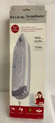 Belkin 7-Outlet SurgeMaster Power Strip Surge Protector 6ft Cord F9H710-06-CL