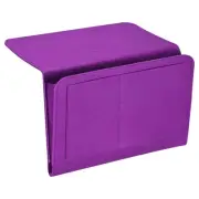 13" Felt Bedside Organizer Bed Hanging Caddy 5 Pockets Hanging Bag, Purple