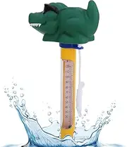 Pool Thermometer Temperature Gauge Cartoon Alligator Shape with String for Swimming Pool Spa Hot Tub Pond Style1 Spring Gardening Tool
