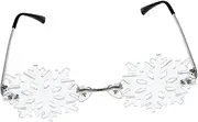 [CONGARTENO] Unique Snowflake Christmas Party Glasses Rimless Sunglasses Prop Stylish Photo Decor