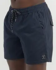 [Lucid] Lucid Men's Lever Elastic Waist Shorts in Navy Size Small S Navy