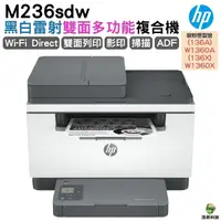 在飛比找Yahoo奇摩購物中心優惠-HP LaserJet Pro MFP M236sdw 無線