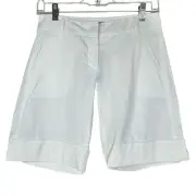 Theory Petula White Linen Shorts 00 NWT