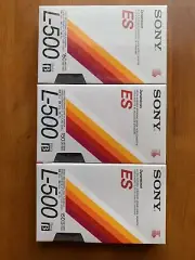 3 New Sony L-500 ES 150 Meter Beta/Beta Max Blank Vid. Tapes - FACTORY SEALED