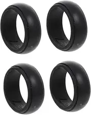 CORHAD 4pcs Silicone Finger Ring Protector for Sports Outdoor Activities Flexible Comfortable Fit Black Exercise Biking Swimming and Manual Labor