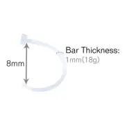 5Pcs Clear Piercing Retainers Septum Retainer Studs Flexible Lip Ear Nose Tongue