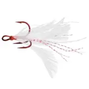 VMC Dressed X-Rap Treble Hook Black Nickel Red/White 2 Pack