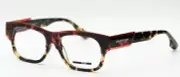 NEW McQ by Alexander McQueen Eyeglasses MQ0027O 003 52-16-145 Havana w/ Red